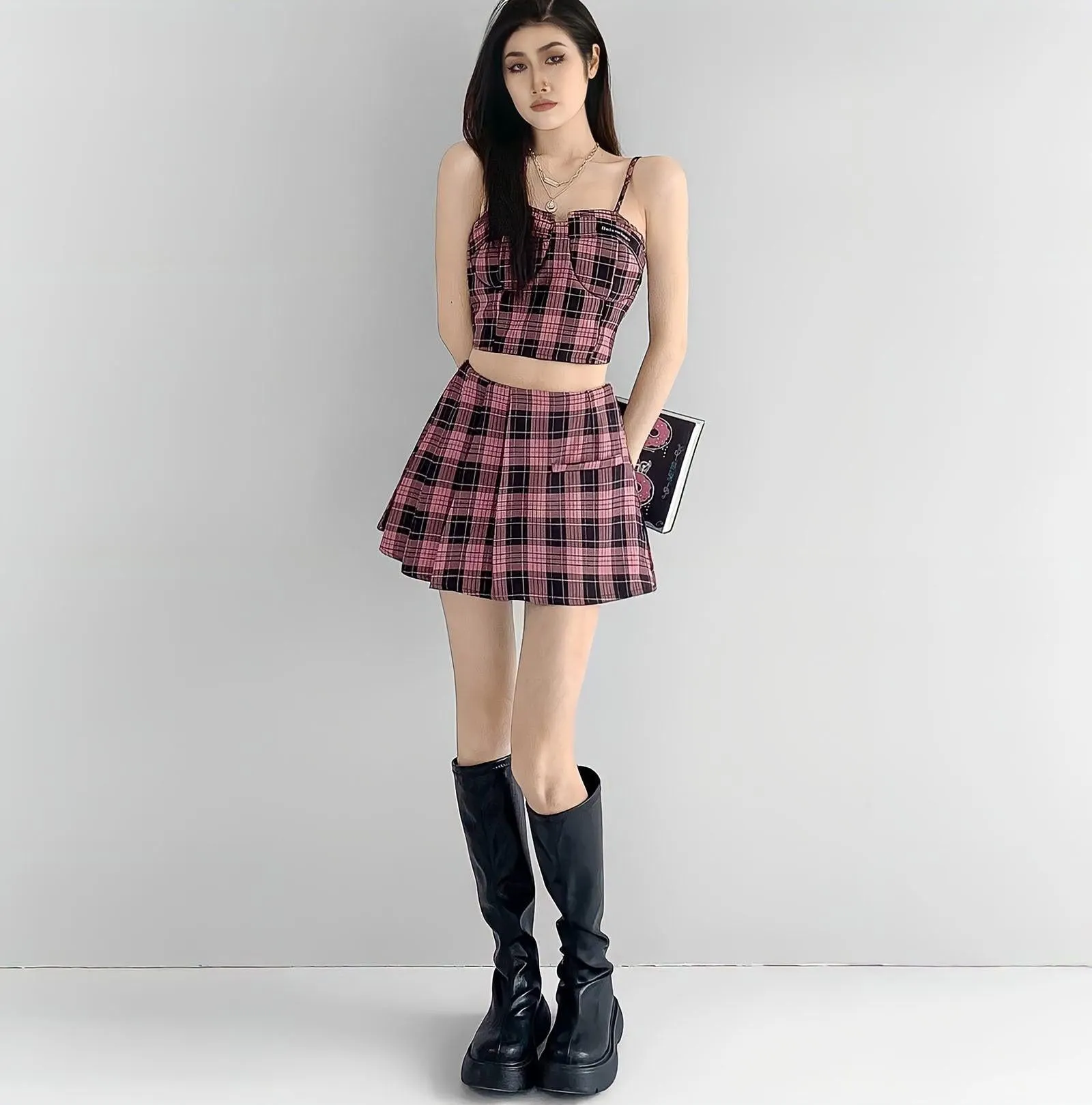 Maxct &Barbie Mini Skirt & Crop Top Two Piece Set