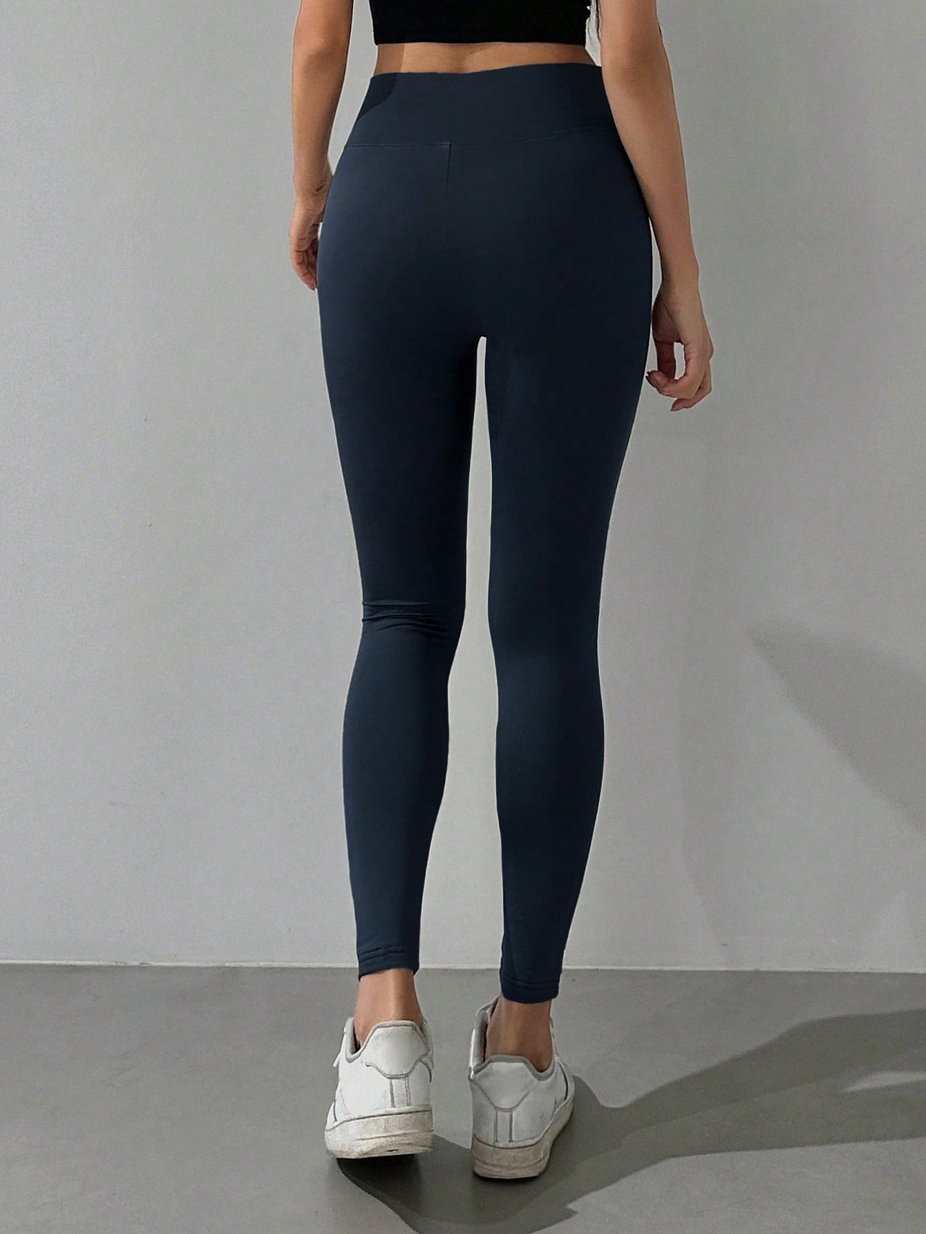 Maxct Solid Color High-Waist Tight Yoga Pants Women Compression Leggings