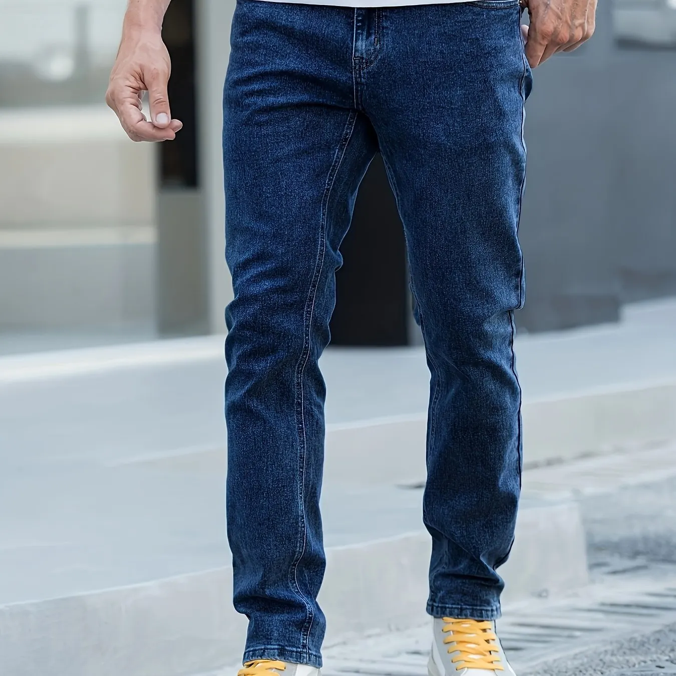 Men's Jeans Straight Regular Denim Jeans With Pockets, Men's Outfits