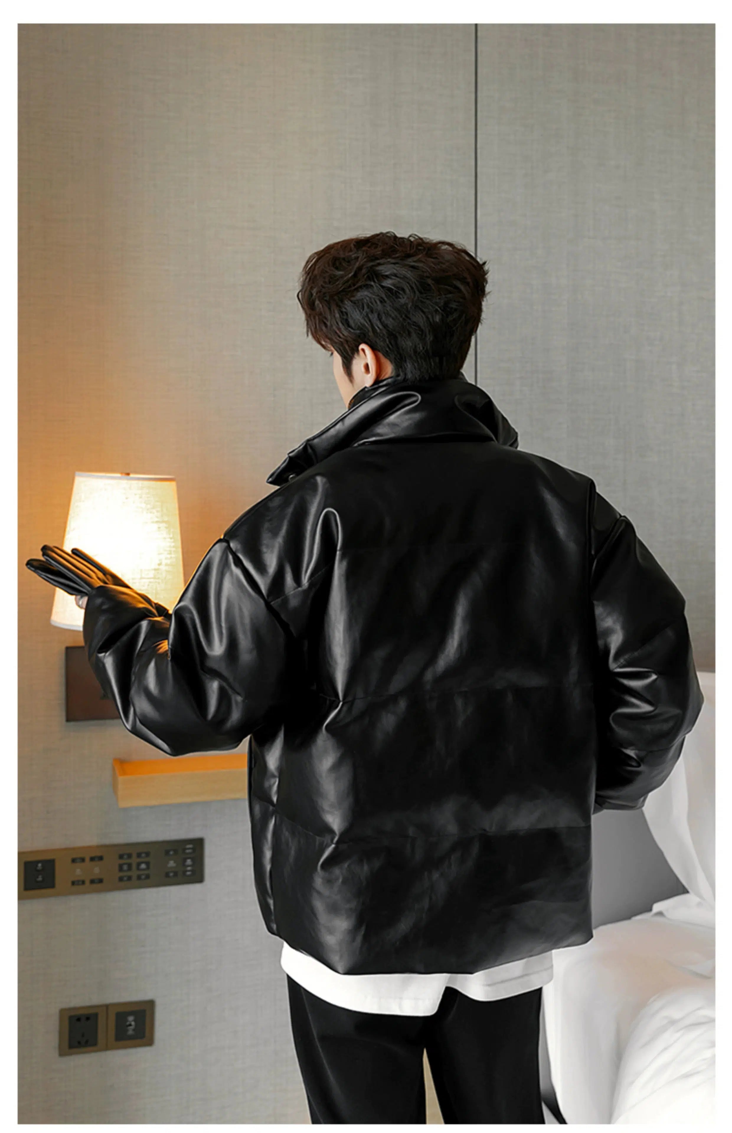 Maxct Two Piece PU Leather Down Jacket