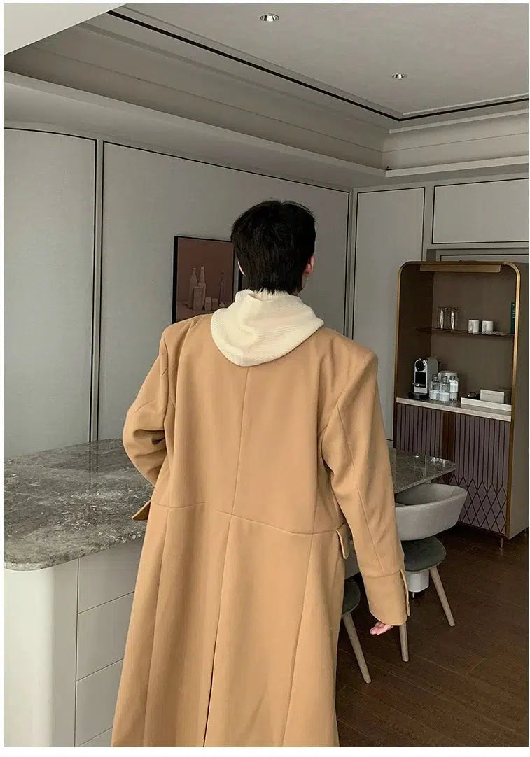 Maxct Long Double-breasted Woolen Coat