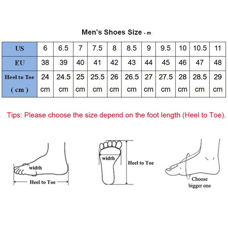 size chart Men's Elevator Shoes - true deals club