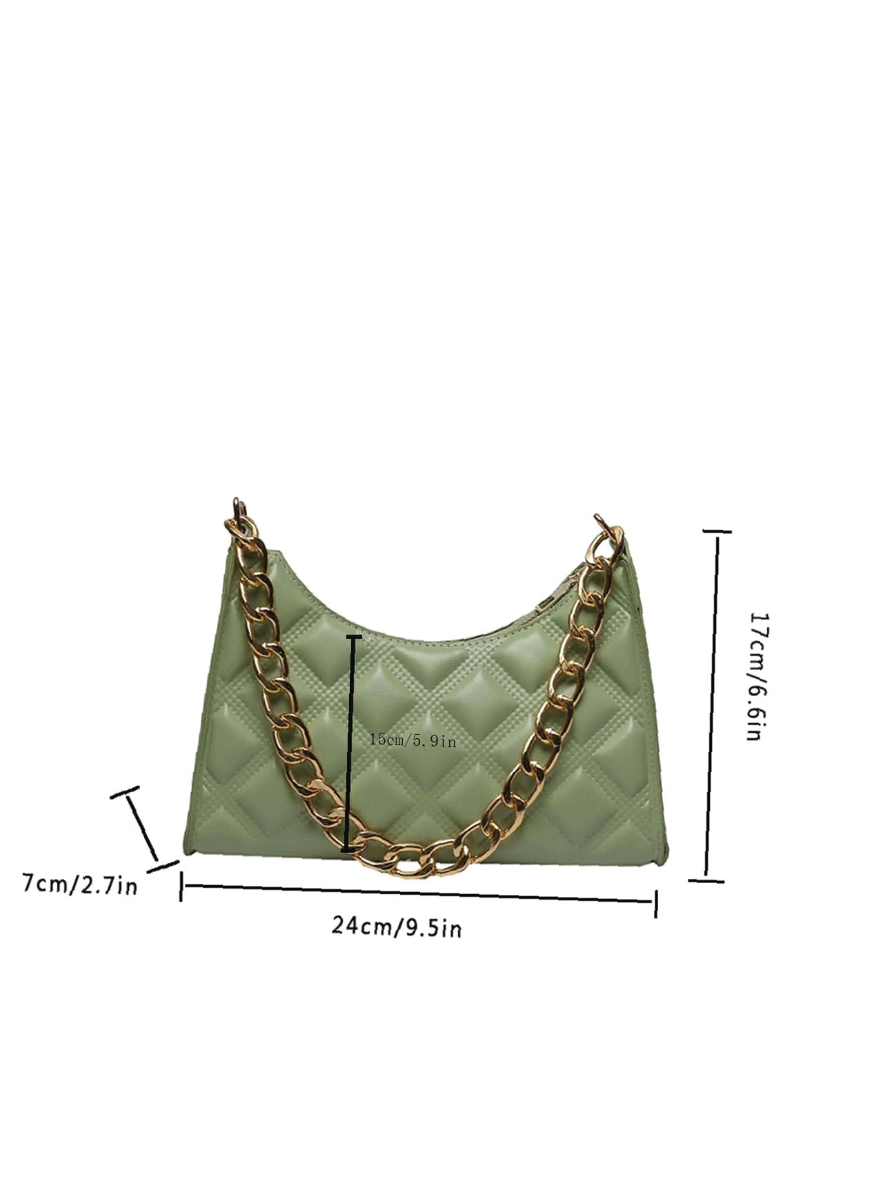 Bag For Love - Quilted Chain Baguette Bag  - Women Maxct Bags