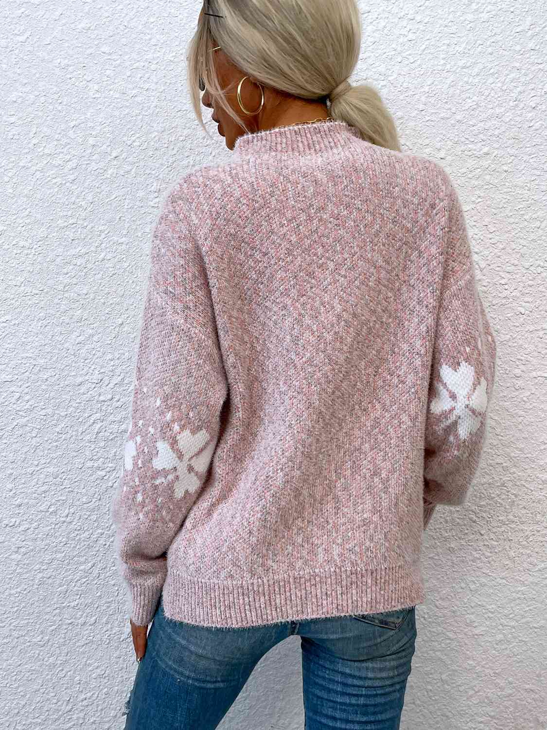 Maxct &Four Leaf Clover Mock Neck Sweater