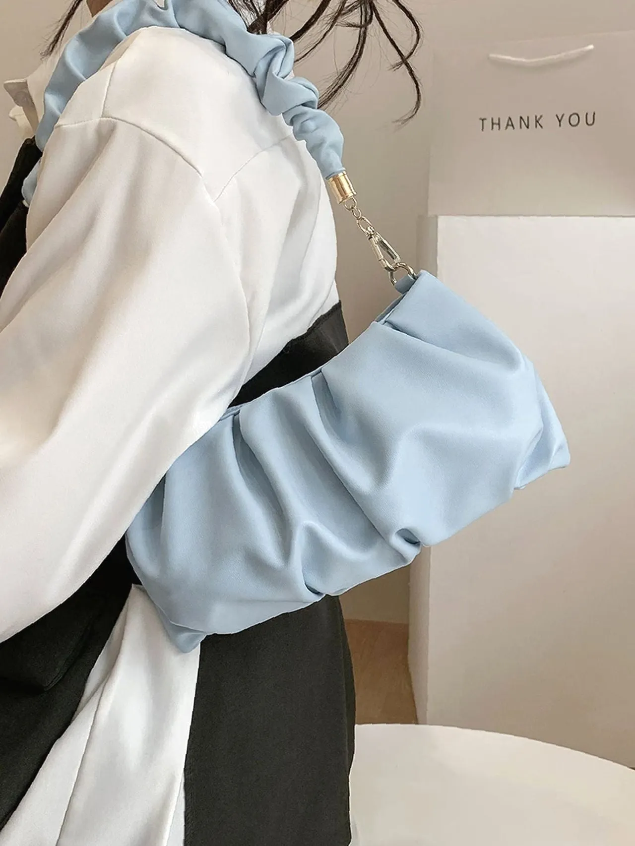 Bag For Love - Minimalist Ruched Bag  - Women Maxct Bags
