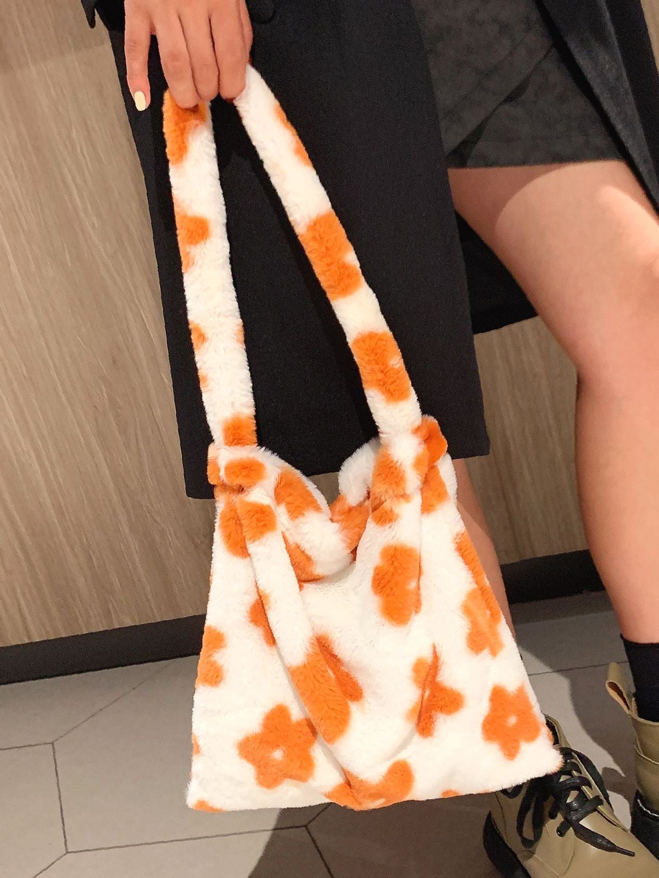 Bag For Love - Floral Pattern Fluffy Maxct Bag  - Women Maxct Bags