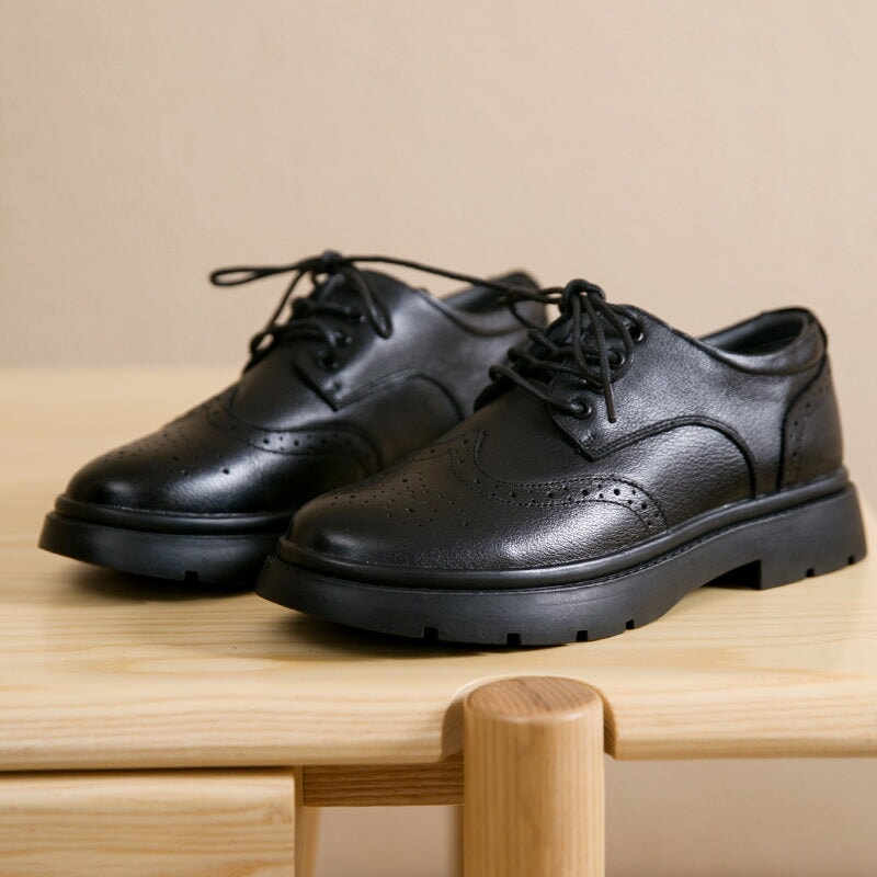 Wingtip Oxford Shoes's Genuine Lace Up Full Brogues Maxct