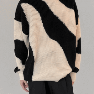 Maxct [Dazionsed] Contrast Pull Sweater Na603