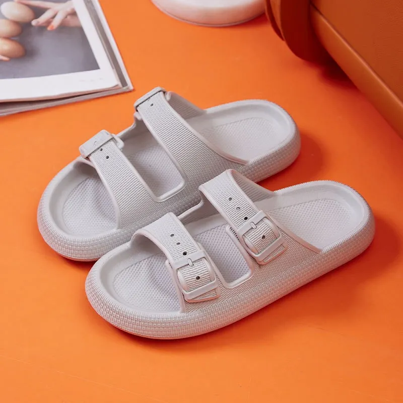 Women's Two Straps Platform Slides - true deals club