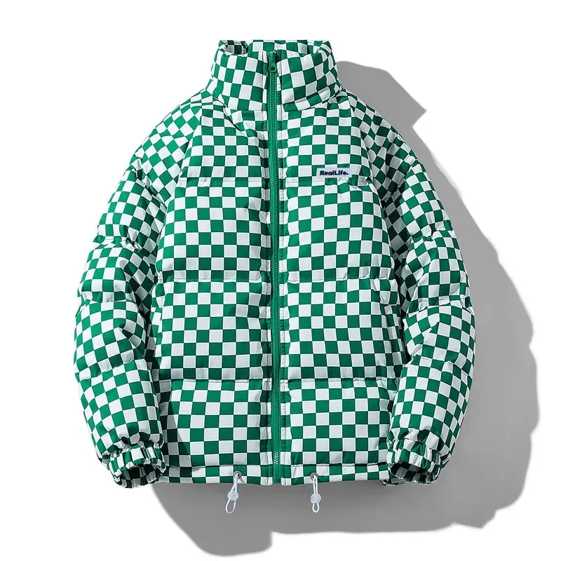 Maxct &REALLIFE Men's Checkered Puffer Jacket - M-5XL