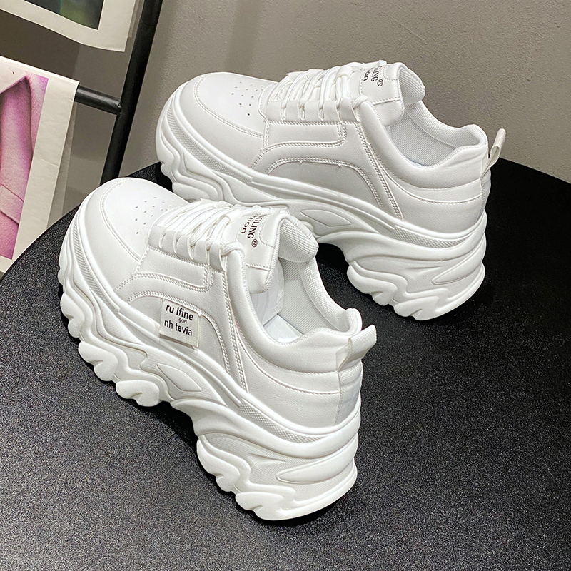 Platform Sneakers Women Spring Autumn PU Leather - true deals club