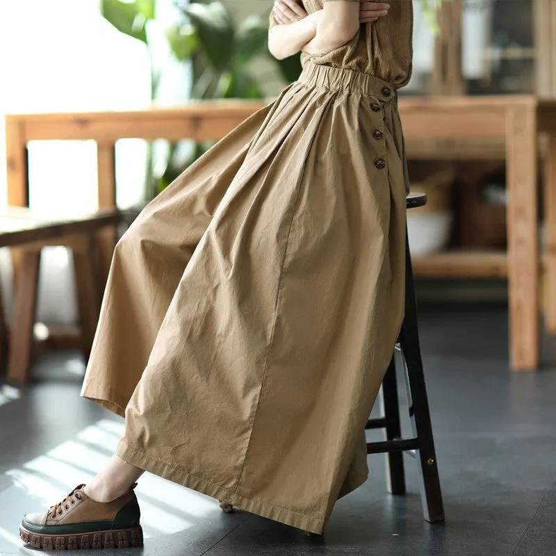 Maxct Women Autumn Retro Cotton Casual Pants