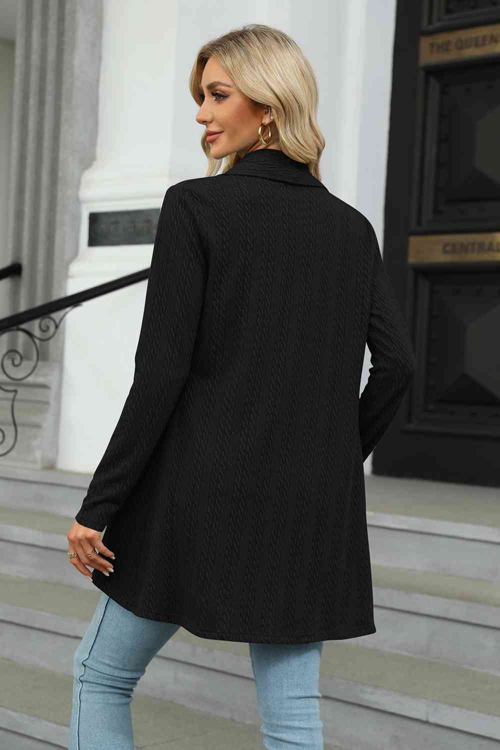 Maxct &Open Front Long Sleeve Cardigan