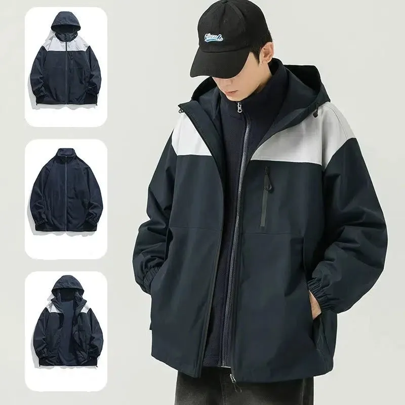 Maxct Two Piece Set Outdoor Fleece Hooded Jacket