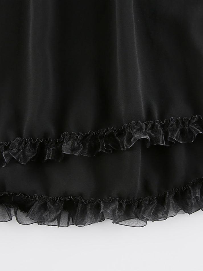 Fairy Y2K Patchwork Mesh Mini Dress Maxct
