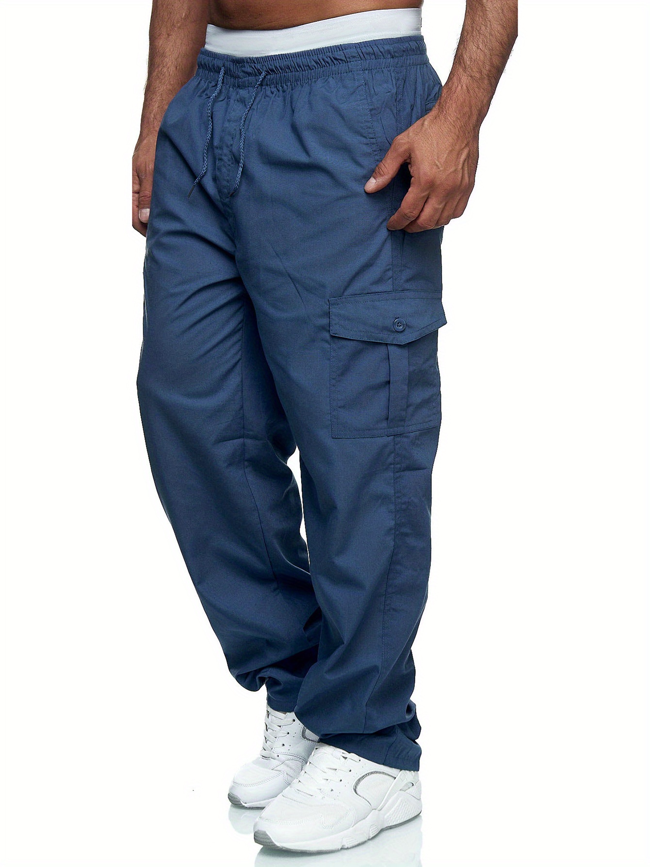 Men's Casual Loose Fit Straight Cargo Jeans With Pocket, Men's Outfits