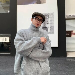 Maxct Turtleneck Zipper Cardigan Sweater