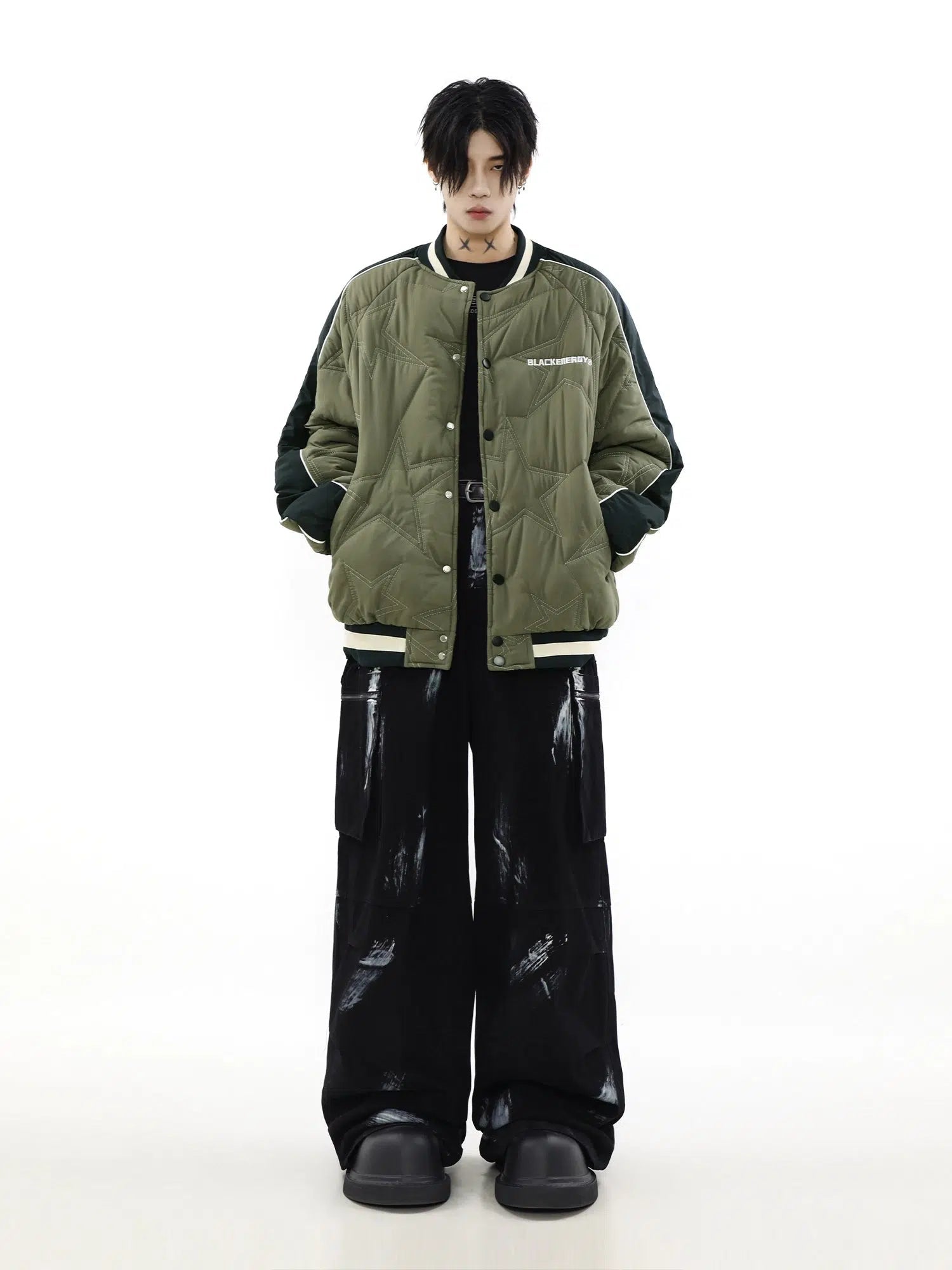 Maxct Army Green Baseball Jacket