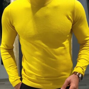Maxct - Mens High Neck Casual Long-sleeved SweaterI
