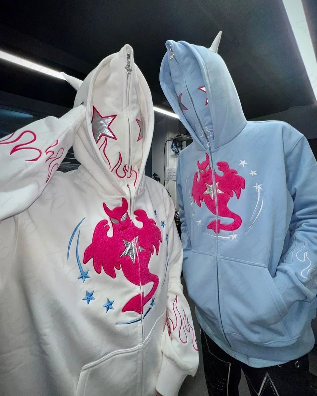 Maxct y2k Woman hoodies halloween Pullover Sweatshirts Anime Full zip-up Streewear Oversized hoodie kpop goth long sleeves tops traf