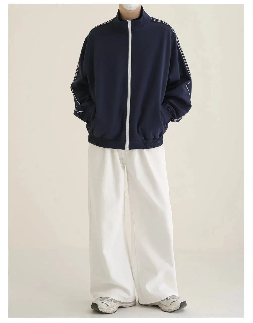 Maxct Stand Collar Two-bar Sports Jacket