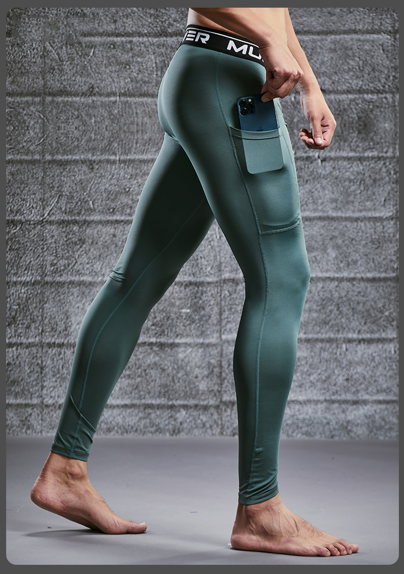 Athletic Compression Trousers Men's Gym Running Leggings for Fitness