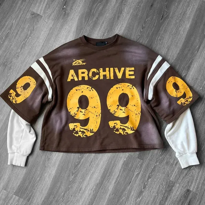 Y2K T Shirt Men New Sports Shirt Male Gothic Oversize Camouflage Leaf pattern Long Sleeves T Shirt Hip Hop Sweatshirt Streetwear