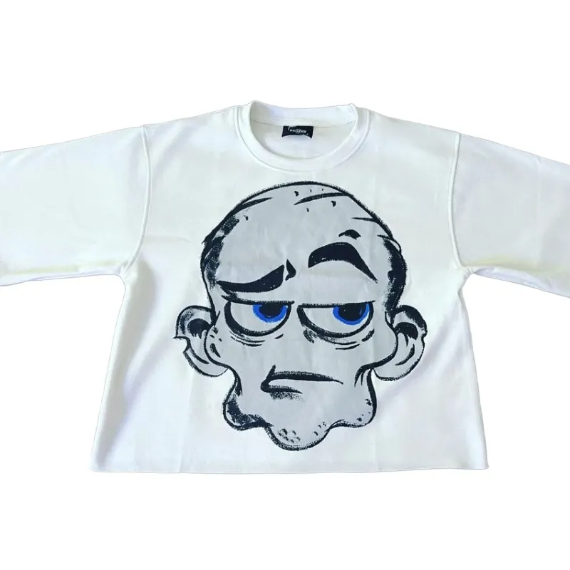 Maxct New round neck fashionable men retro pattern printed T-shirt Harajuku casual cotton Y2K couple top graphic t shirts