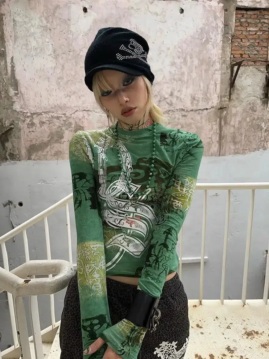 Maxct &Fairy Grunge Print Top
