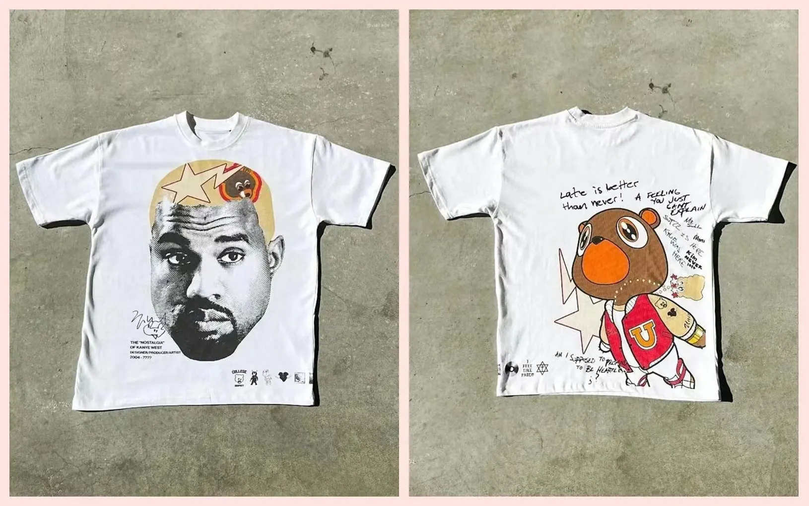 Maxct 90S Streetwear Men'S T-Shirt Retro Trend Portrait Print Short Sleeve T-Shirt Y2K Gothic Harajuku Hip Hop Couple Casual Loose 0924