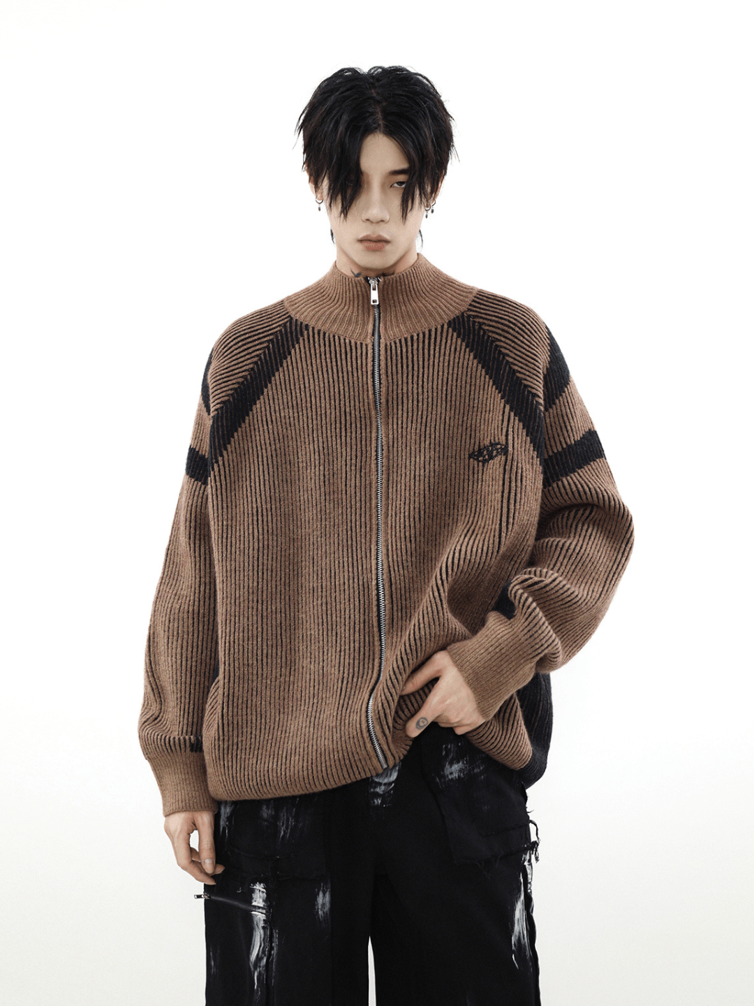 Maxct [Mrnearly] Striped Turtleneck Sweater Na857
