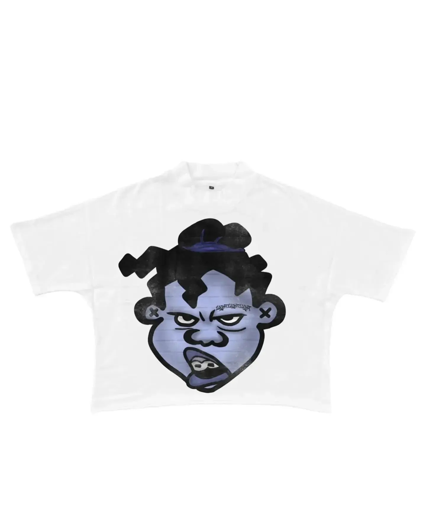 Maxct European and American Street Fashion Brand Versatile T-shirt Tops Women Y2k Retro Cartoon Print Oversized Short-sleeved Men