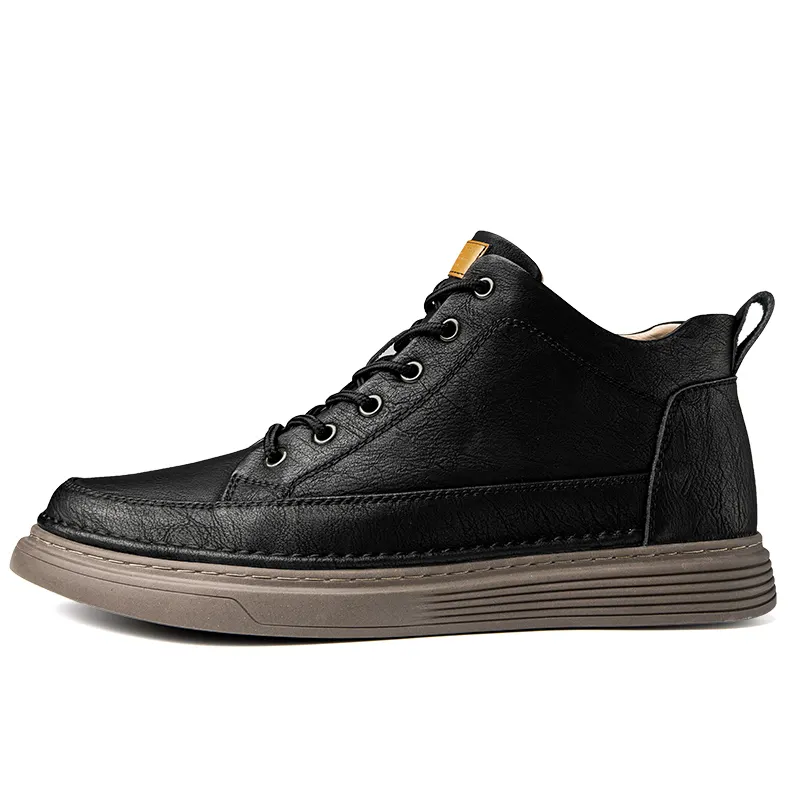 Men's Leather Motorcycle Boots - true deals club