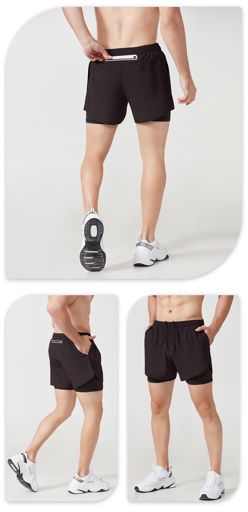Double-Layer Men's Running Shorts: Quick-Drying Fitness Workout - true deals club