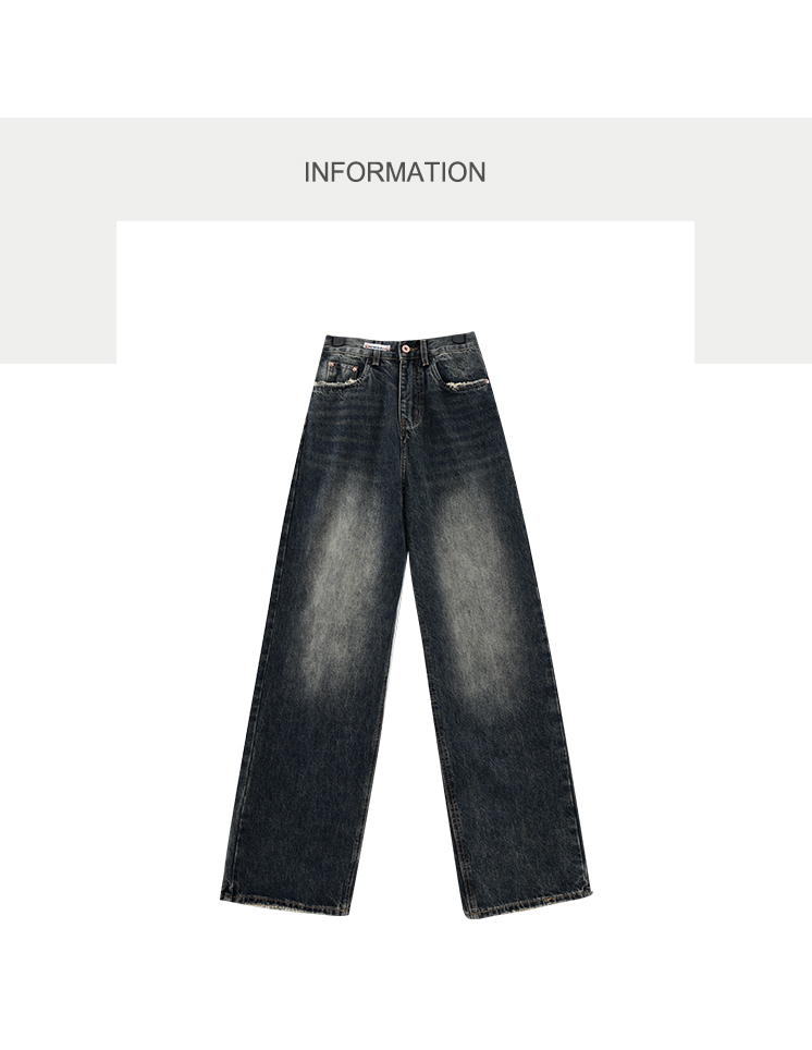 Autumn Streetwear Retro Fashion: Women's High Waist Loose Wide Leg Y2K Denim Trousers - true deals club