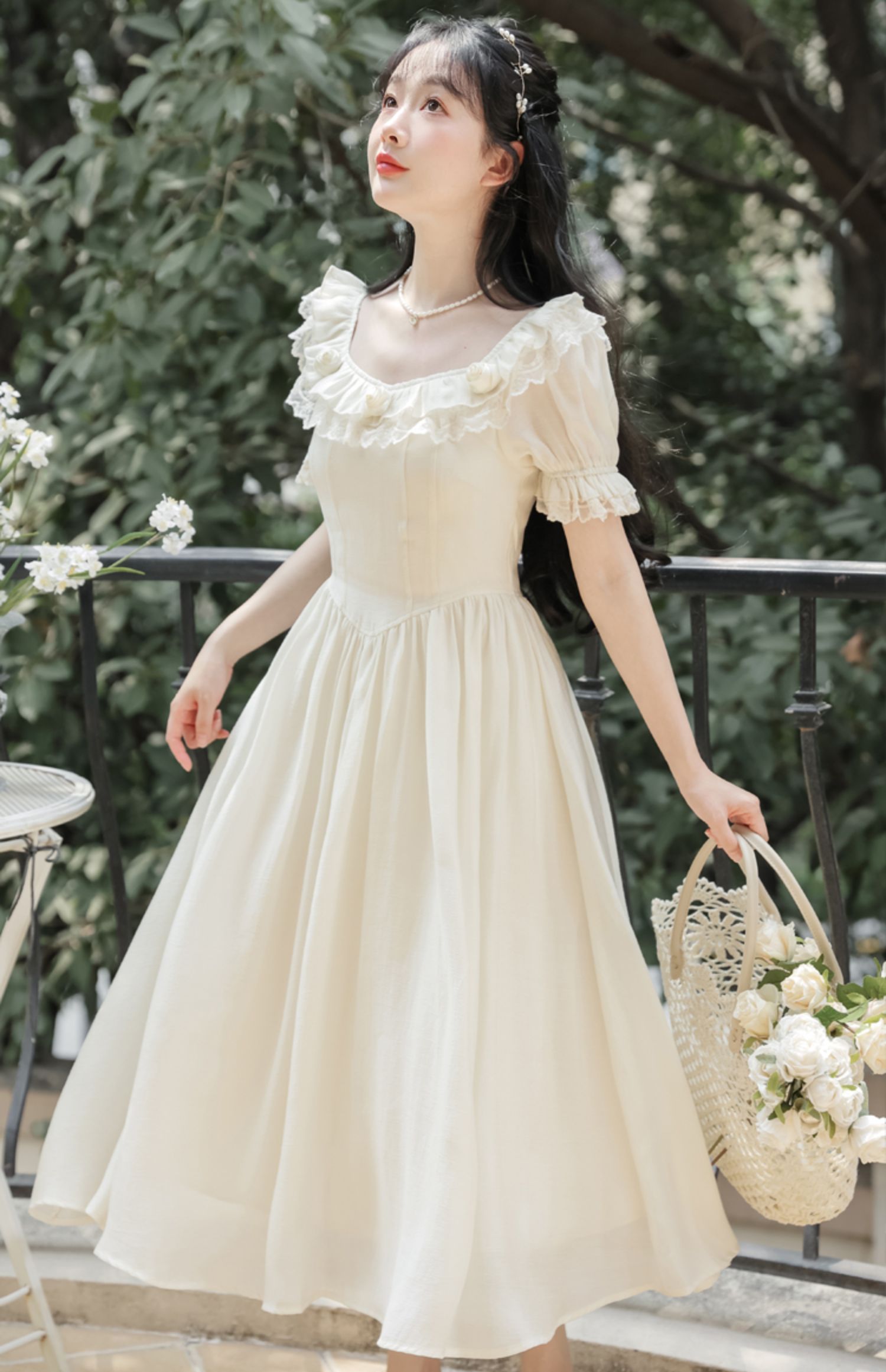 Blanc Rose Midi Dress Maxct