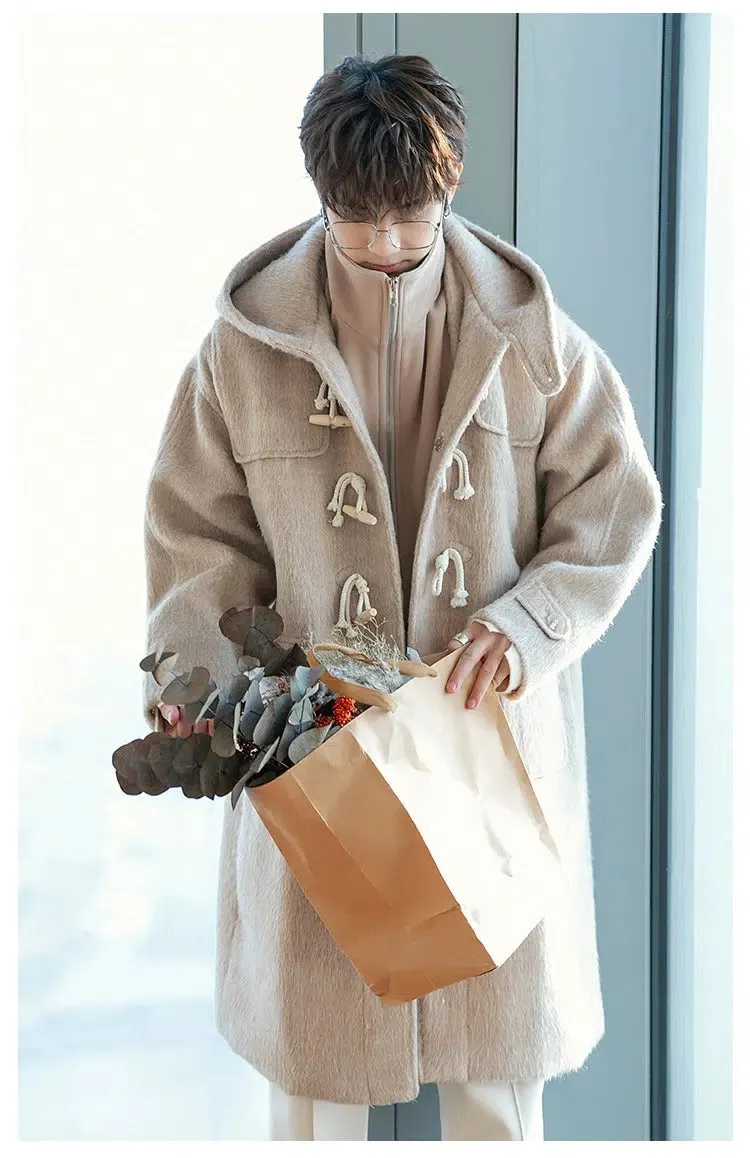 Maxct Two-piece Horn Button Woolen Coat