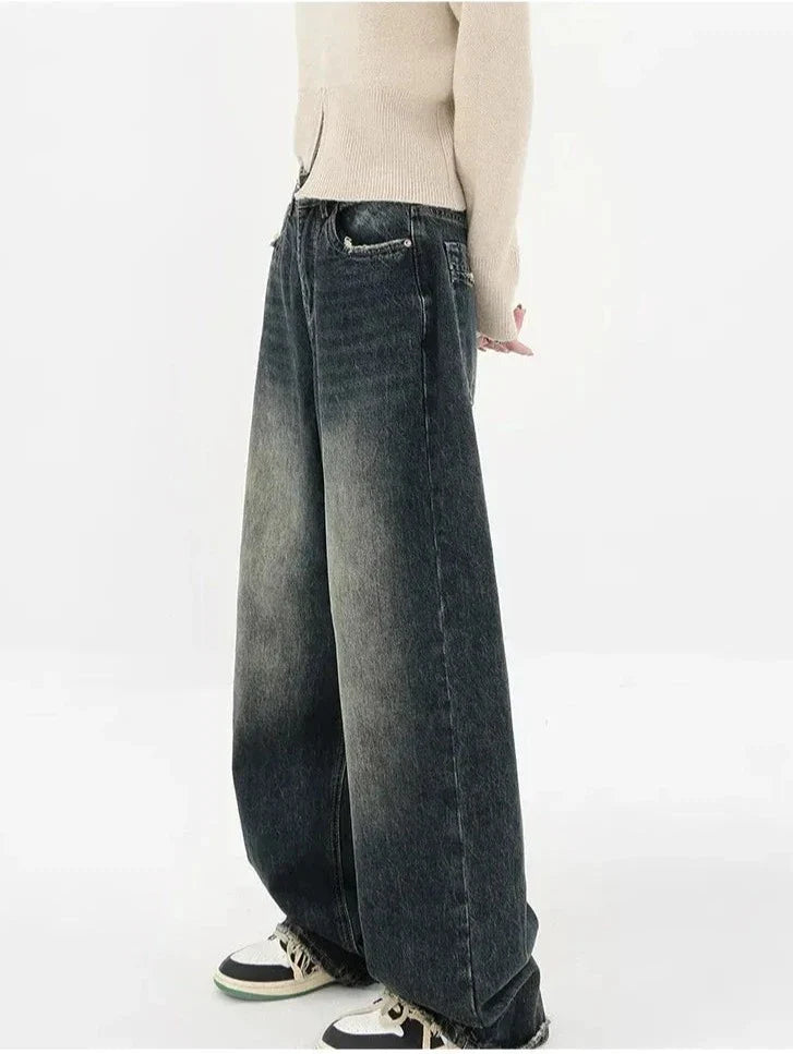 High Waist Wide Leg Denim Trousers for Women Maxct - Image 5
