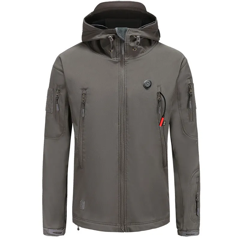 Maxct &Smart Heating Hooded Fleece-Lined Coat