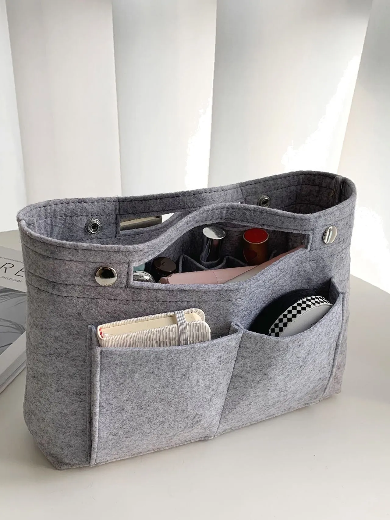 Maxct - Snap Button Bag Insert  - Women Tote Bags