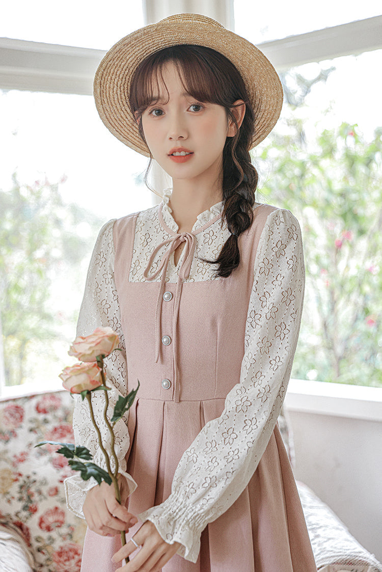 Floral Lace Twofer Midi Dress Maxct