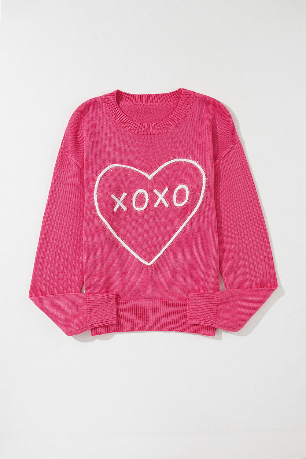 Maxct &XOXO Round Neck Drop Shoulder Sweater