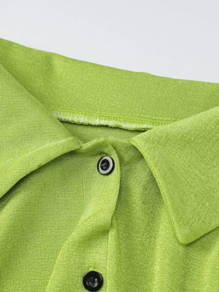 Maxct Split Cuff Button Front Long Sleeve Blouse