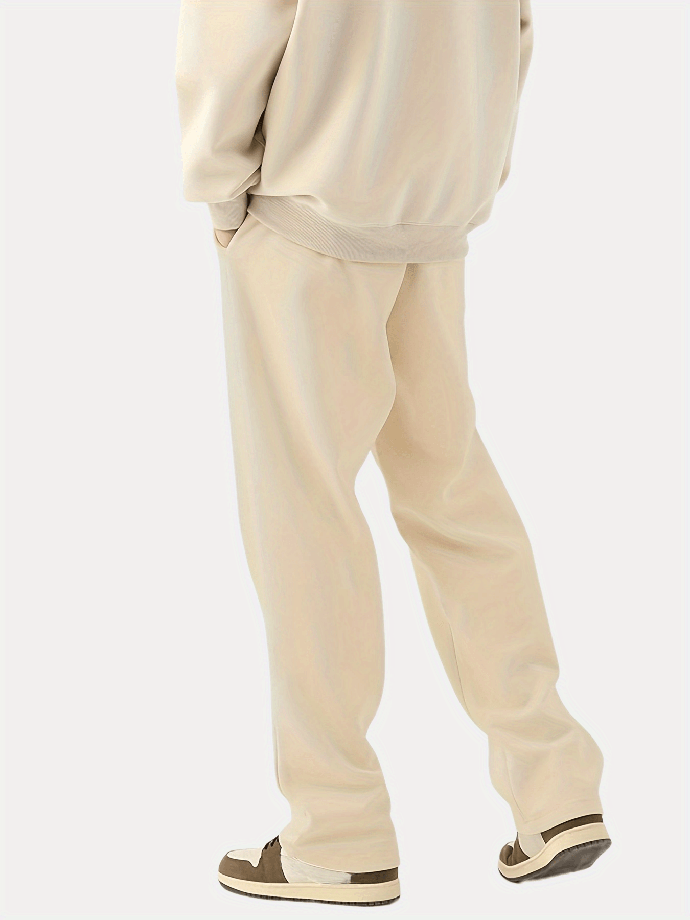 Maxct  Classic Design Solid Color Drawstring Sweatpants Men's Casual Slightly Stretch Pants For Spring Summer