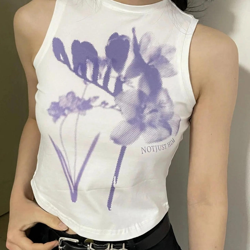 Maxct &Purple Flowers Tank Top