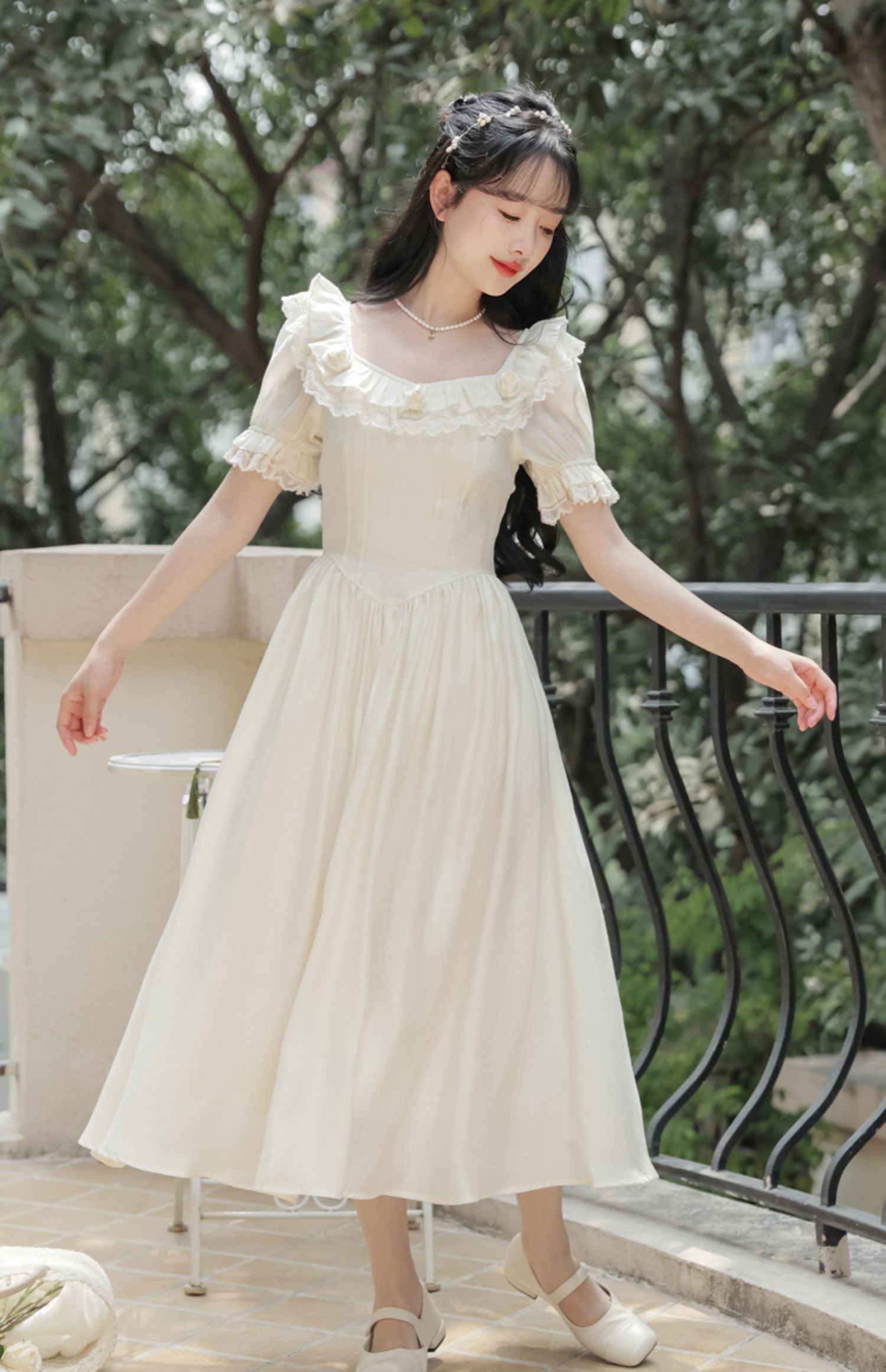 Blanc Rose Midi Dress Maxct
