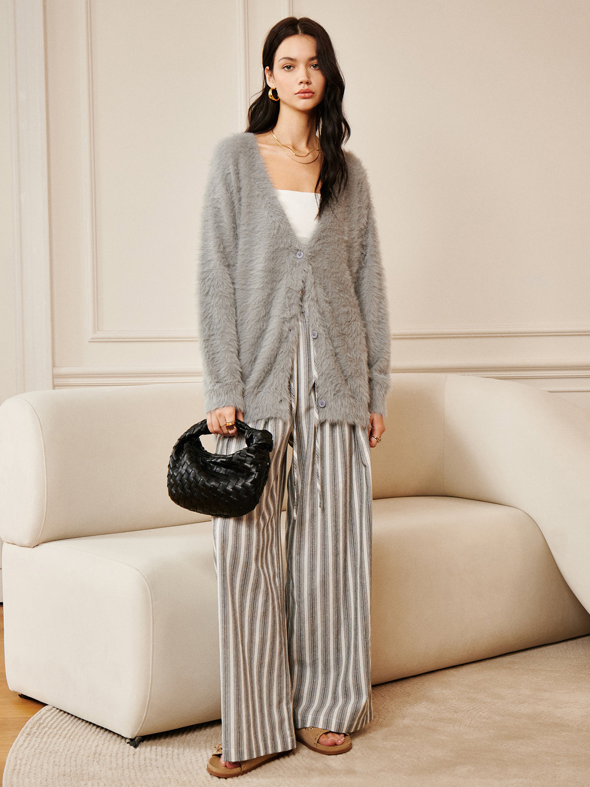 Maxct-Fall Casual Outfits Oversize Furry Cardigan