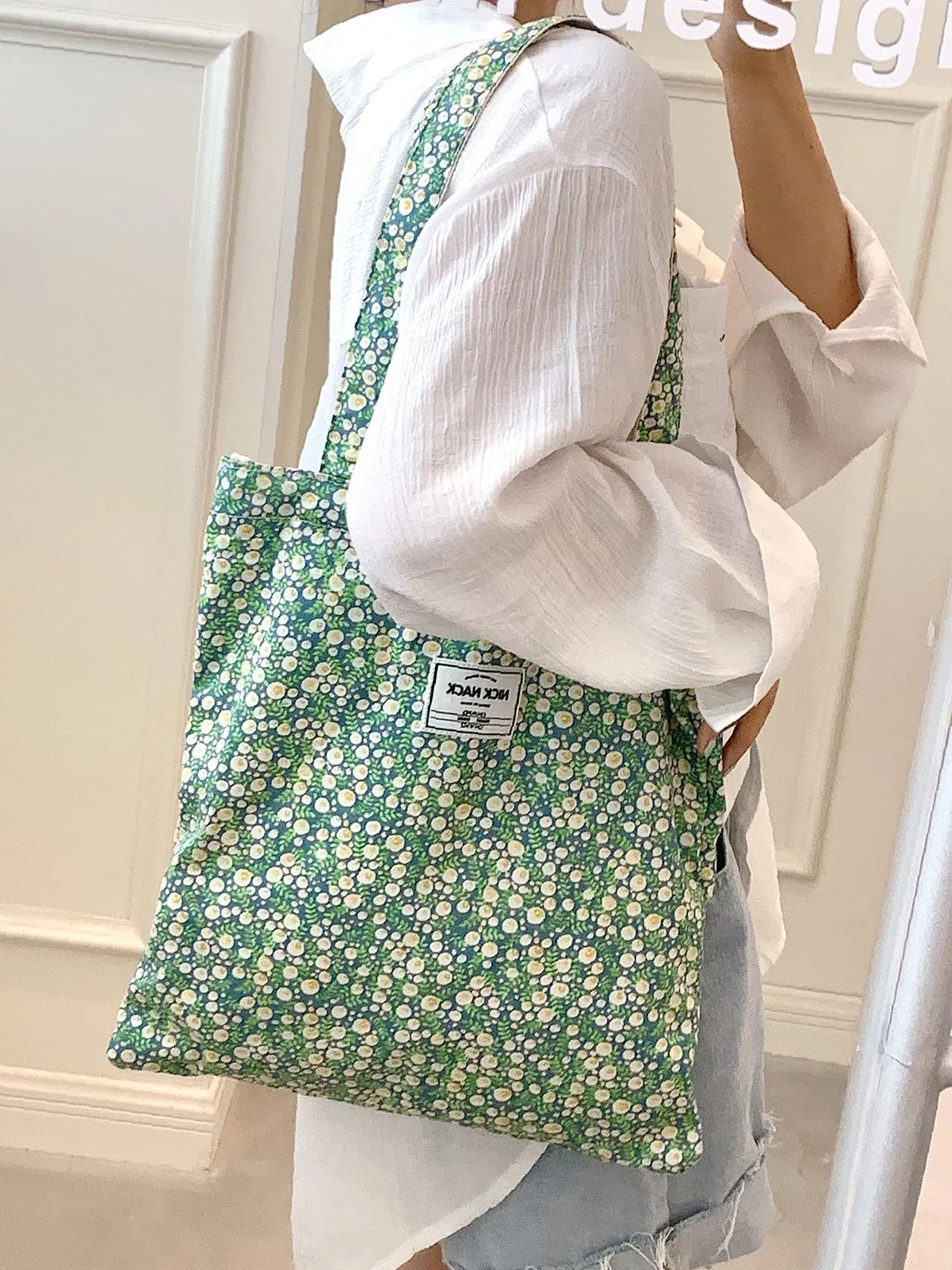 Maxct - Ditsy Floral Graphic Shopper Bag  - Women Tote Bags