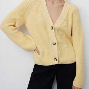 Maxct &Raglan Sleeve Button Down Cardigan
