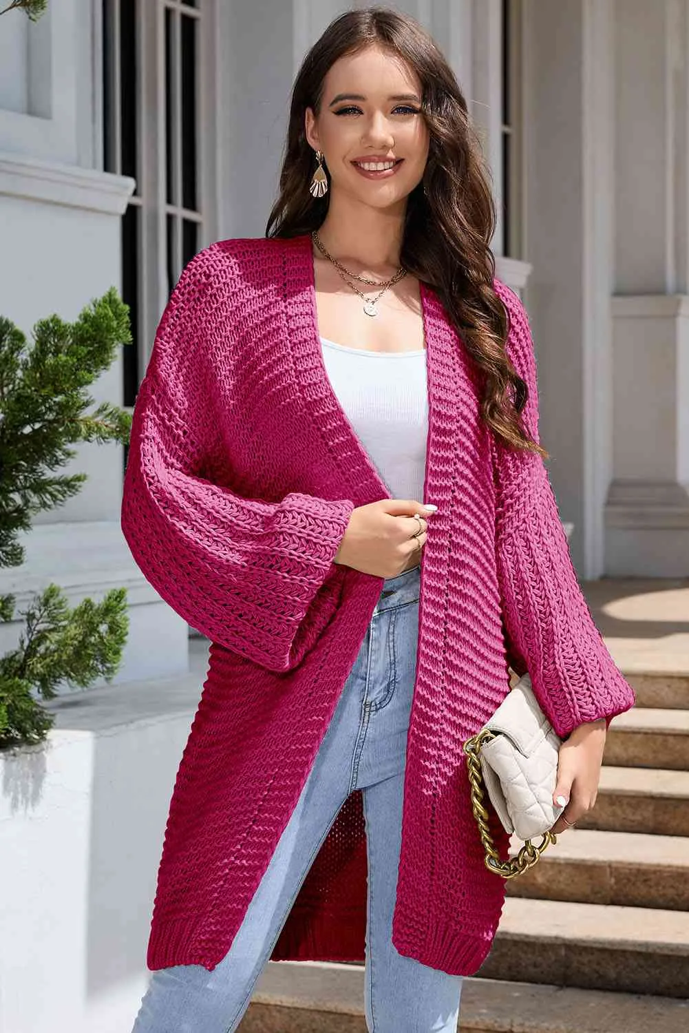 Maxct &Open Front Longline Cardigan